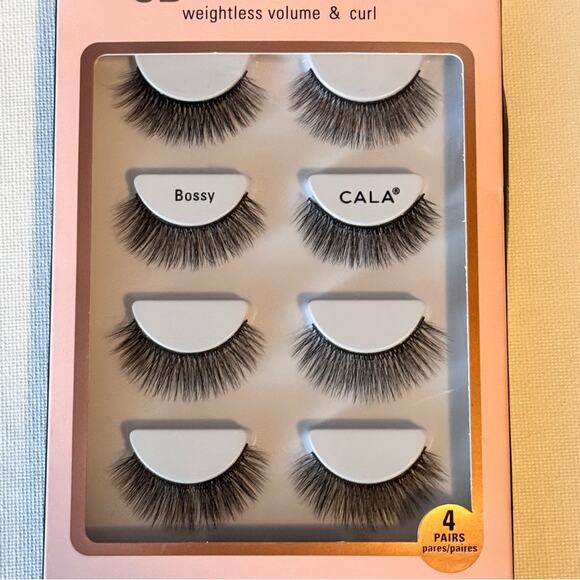 CALA 3D Faux Mink Weightless Volume & Curl Bossy Multi-pack  Strip Lashes NWT - Picture 3 of 13